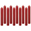 Lot de 10 Bougies Bâton Hugo 16cm Rouge