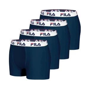 Lot de 4 Boxers Homme FILA 5016 coton couleur Navy