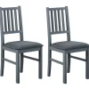 Lot de 2 chaises bois massif assise rembourée LUNA