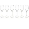 Lot de 6 Flûtes à Champagne Silvia 21cl Transparent