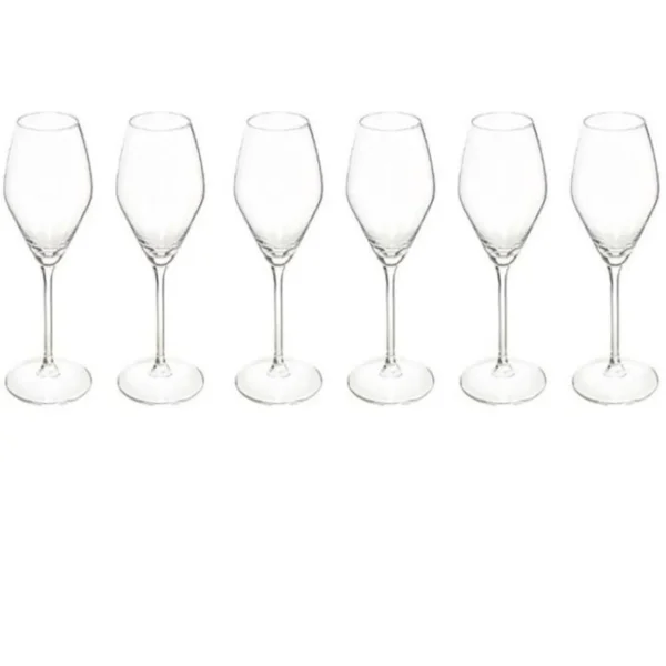 Lot de 6 Flûtes à Champagne Silvia 21cl Transparent