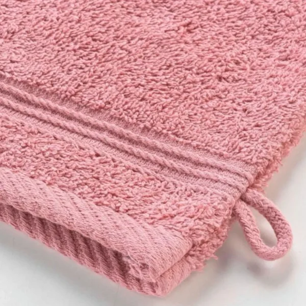 Lot de 2 Gants de Toilette Tendresse 15x21cm Bois de Rose