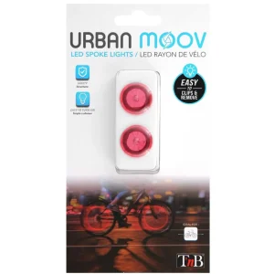 Lot de 2 LED Urban Moov pour roues de vélo - Rouge