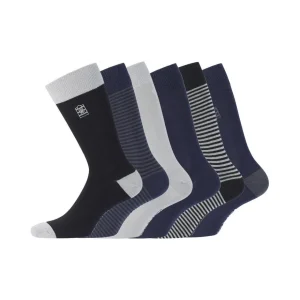 Lot de 6 Paires de Chaussettes de ville coton homme