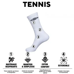 Lot de 6 Paires de Chaussettes Tennis homme