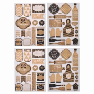 Lot de 2 Planches de Stickers Cuisine Naturel