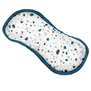 Lot de 3 Éponges Microfibre Terrazzo 18cm Blanc & Bleu