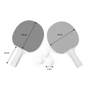 Lot de 2 raquettes et 3 balles pour table de Ping-Pong