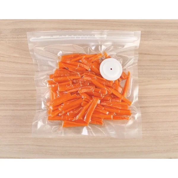 Lot de 10 sachets sous vide à valve - Transparent