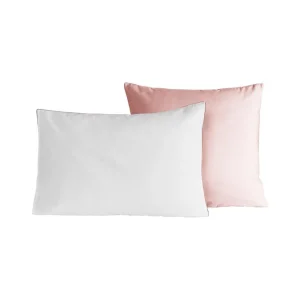 Lot de 2 taies d'oreiller bicolores en percale coton DOZMARY