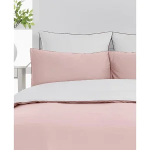 Lot de 2 taies d'oreiller bicolores en percale coton DOZMARY