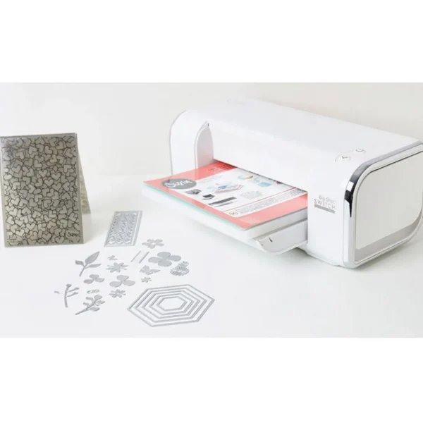 Machine de découpe et d'embossage blanche Sizzix A4 Starter kit