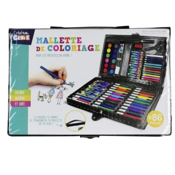 Malette de Coloriage 86 Pièces 34cm Multicolore