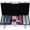 Mallette pro de poker coffret pro poker 38L x 21l x 6,5H cm 300 jetons 2 jeux de cartes + 2 clés aluminium