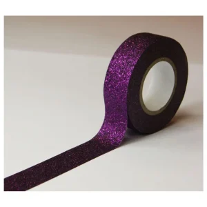 Masking tape - Violet - Paillettes - Repositionnable - 15 mm x 5 m