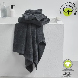 Maxi drap de bain uni en Coton bio 450 G/M²