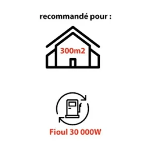 MECAFER Chauffage de chantier / Canon a air chaud Diesel / Fioul avec turbine incorporée 30000 W MH30000D