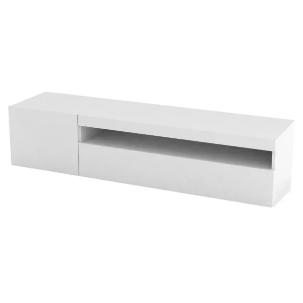 Meuble TV 150cm 2 portes 1 niche TECHNO