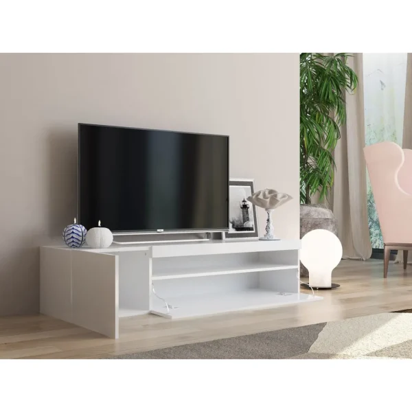 Meuble TV 150cm 2 portes 1 niche TECHNO