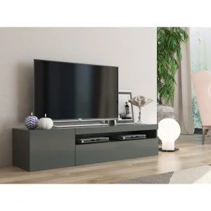 Meuble TV 150cm 2 portes 1 niche TECHNO