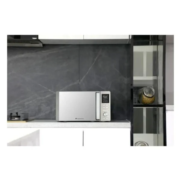 Micro-ondes combiné - CONTINENTAL EDISON - CEMO25SG13S3 - Silver - 25 L - Porte Miroir - 900 W - Grill 1000 W - Convection 1000