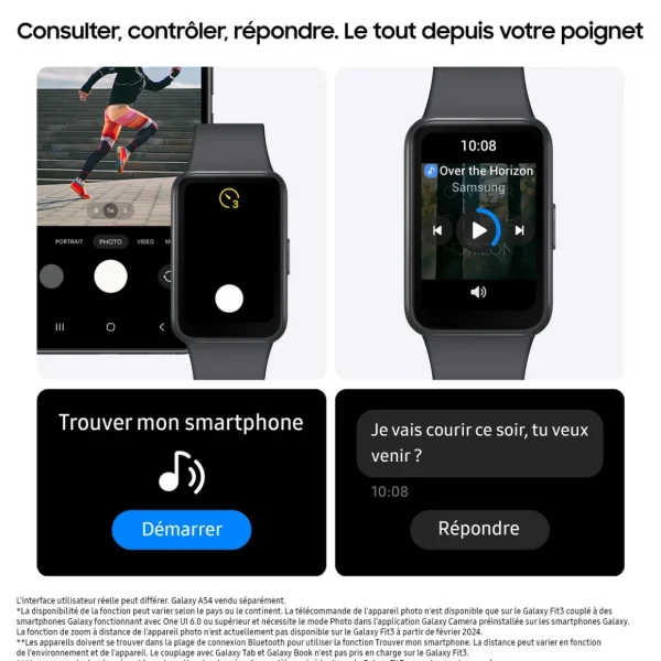 Montre connectée Galaxy Fit3 - Gris