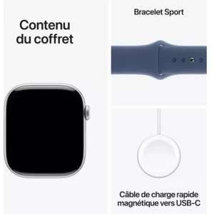 Montre connectée Watch 10 46mm Alu taille M/L - Argent