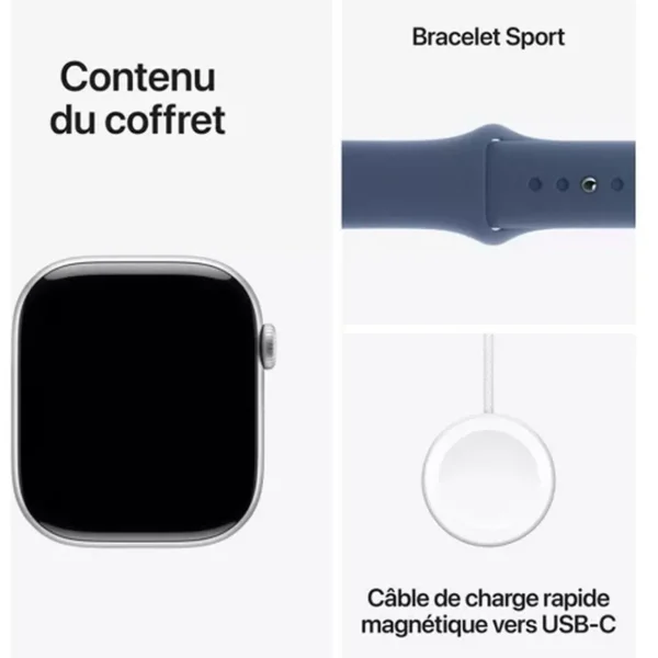 Montre connectée Watch 10 46mm Alu taille M/L - Argent
