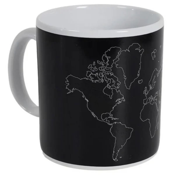 Mug Thermoréactif XXL Carte 80cl Noir