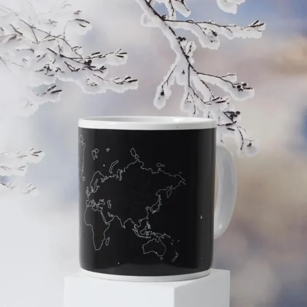 Mug Thermoréactif XXL Carte 80cl Noir