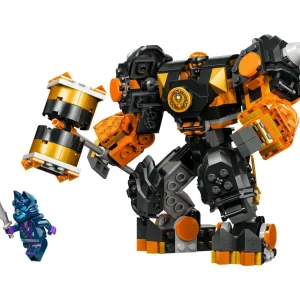 NINJAGO 71806 Le Robot Élémentaire de la Terre de Cole, Jouet avec 2 Personnages dont une Minifigurine Cole, Cadeau Ninja