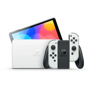 Nintendo Switch OLED avec station d'accueil et manettes Joy-Con blanches