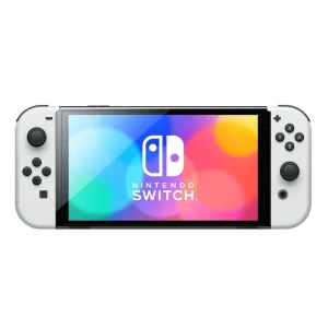 Nintendo Switch OLED avec station d'accueil et manettes Joy-Con blanches