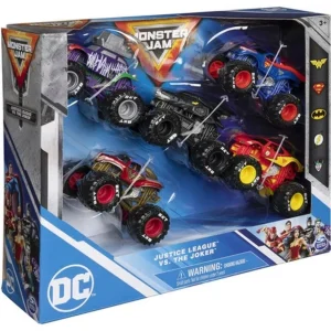 Pack de 5 véhicules Die Cast Monster Jam - DC Justice League VS The Joker