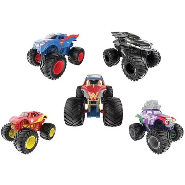 Pack de 5 véhicules Die Cast Monster Jam - DC Justice League VS The Joker