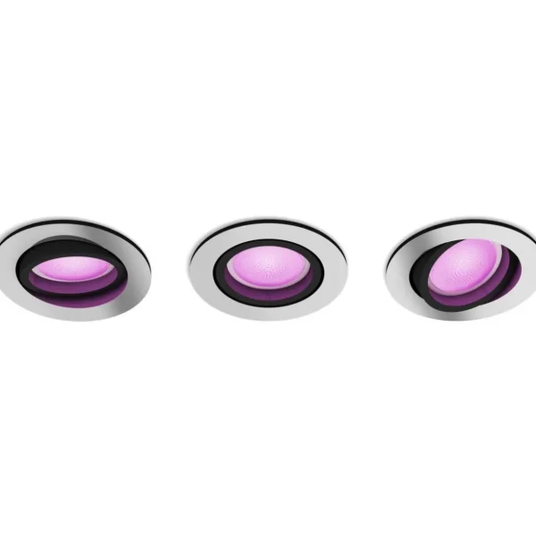 Pack HUE W&C CENTURA encastré x3 rond Alu
