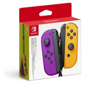 Paire De Manettes Joy-con Gauche Violet Néon & Droite Orange Néon Nintendo Switch