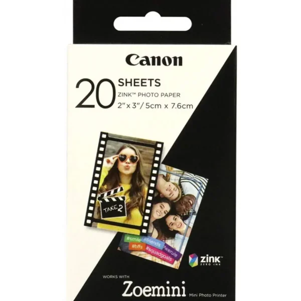 Papier photo Zink pour Zoemini 20 feuilles