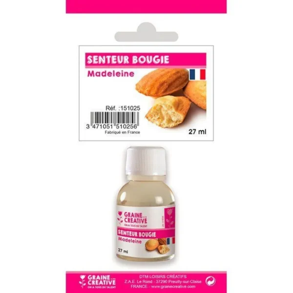 Parfum pour bougies 27 ml - Senteur madeleine