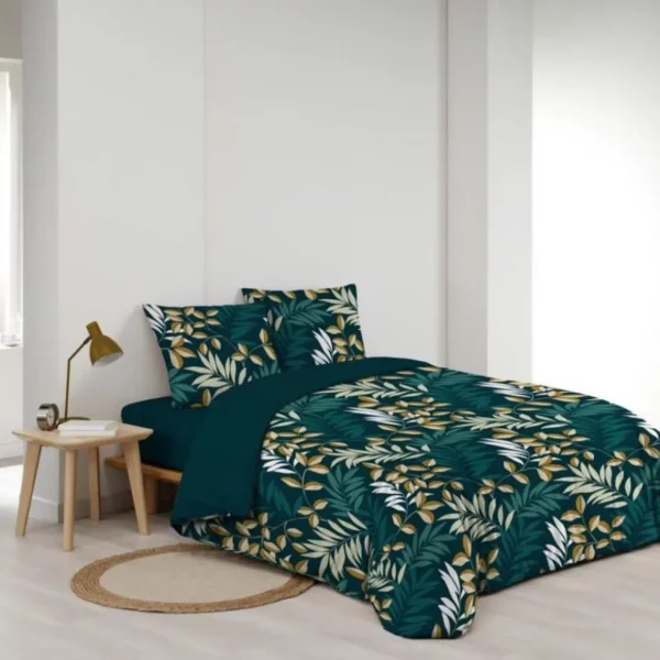 Parure de Lit 3 Pièces Nelida 260x240cm Bleu