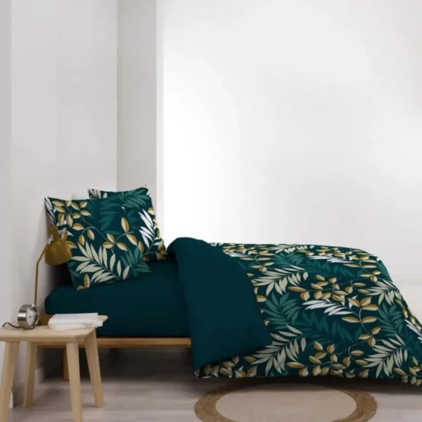 Parure de Lit 3 Pièces Nelida 260x240cm Bleu