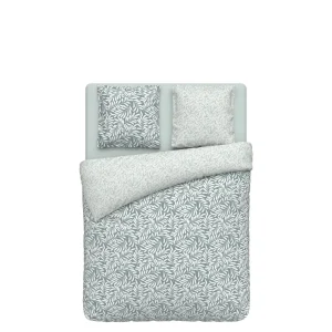 Parure housse de couette en microfibre motif végétal MARISA