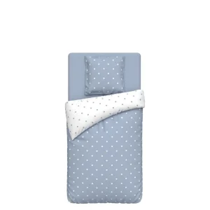 Parure housse de couette en polaire motif pois JULIA