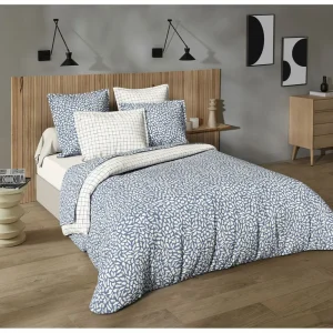 Parure housse de couette en coton MOLLY BLUE