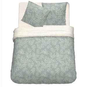 Parure housse de couette en coton 52 fils imprimé + drap housse offert NORA