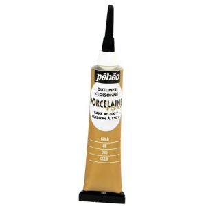 Peinture à l'eau brillante pour porcelaine - Or - 20 ml