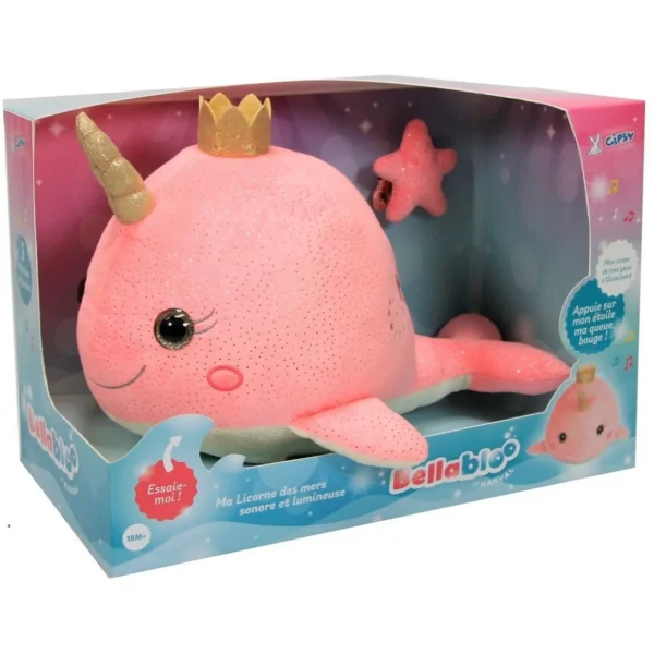 Peluche licorne des mers sons et lumières 35 cm