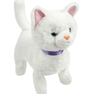 Peluche mécanique et sonore Chat Blanc