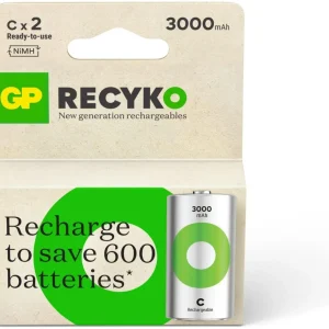 Pile rechargeable C ReCyckO lot de 2 3000mAh