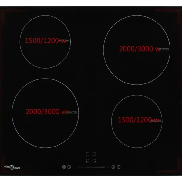 Plaque de cuisson à induction 4 brûleurs Contrôle tactile 7000W